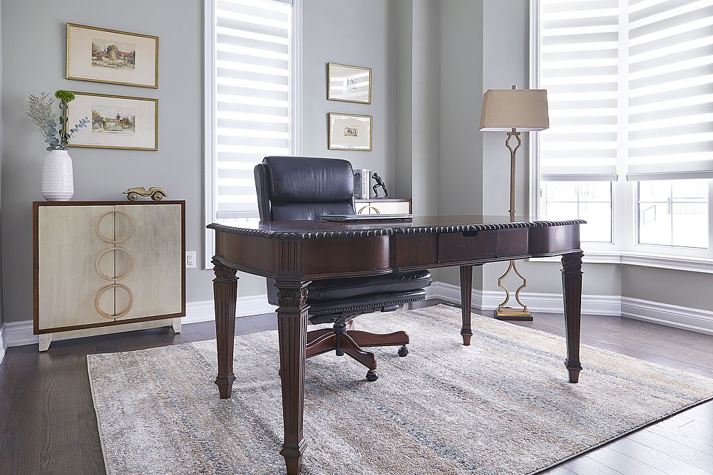 A transitional home office.