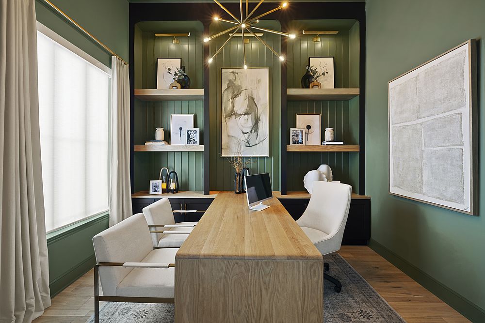 Color adds depth to this award-winning home office makeover.